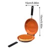 Fonzci Frying Pan Non-Stick, Easy-To-Clean, Double-Sided Flips Design Double Sided