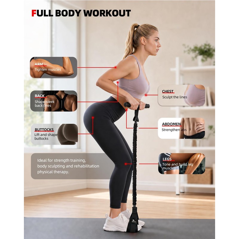 Abahub Ligas de Resistencia para Ejercicio con Pedal y Mango