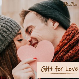 BlingNuts Gold Black Heart Enamel Ring for Women Adjustable Jewelry for Christmas Family Friends Anniversary Birthday Valentine's Day