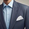 BEWDIO White Men's Pocket Square, Solid Color Boys Handkerchiefs for