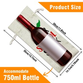 DOI-LANEE Graduation Party Gift Favors For Teacher, Drawstring Linen Wine Bag, Thank You Gift Bag For Women Man Her From Student Grad, Teachers Appreciation Day Idea Gift, Back To School Gift