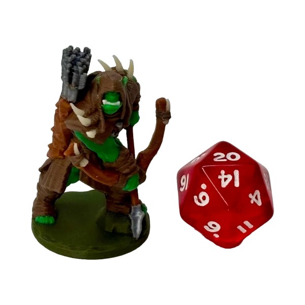 Unbranded Painted Orc Archer - Enemy , TTRPG, DnD Miniatures,