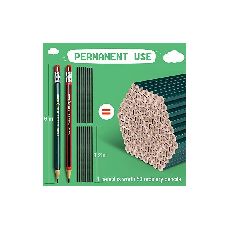 Yeastoy 85 Pcs Solid Carpenter Pencil Set Includes 5 Construction