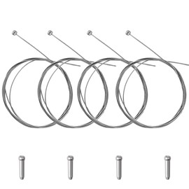 ZELHYEUU 4 Pieces Bicycle Brake Cable, Mountain Bike Brake Cable Inner Cable, Bicycle Brake Cable Replacement Accessories, Bicycle Before and After Brake Cable Set, Comes with 4 Pieces Mountain