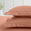 Bianca 200 Thread Count Cotton Percale Oxford Pillowcase Pair Clay