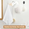 SEMAXE 100% Cotton Hand Towel for Bathroom, White Towels with