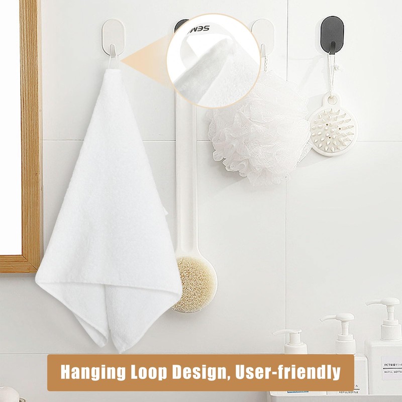SEMAXE 100% Cotton Hand Towel for Bathroom, White Towels with