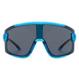 PASTL Outdoor Sports Sunglasses Oversized Shield Wrap Around Unisex UV 400 Blue