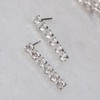 Silver Rhinestone Earrings for Women - Silver Sparkly Earrings, Silver