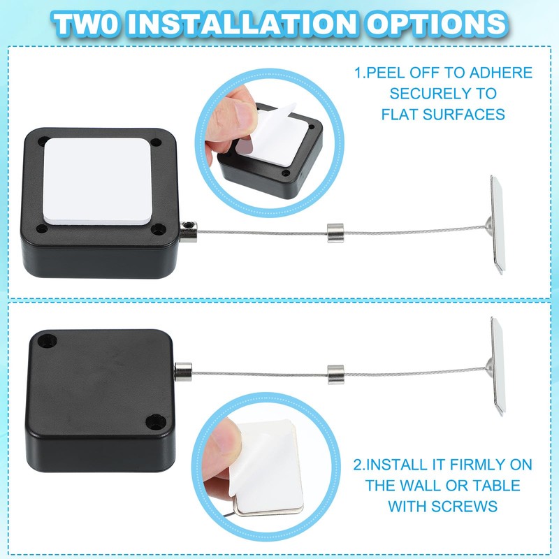 PATIKIL 5 ft Retractable Remote Control Tether, 2 Pack Security