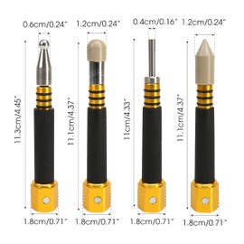 BuleVina 4 PCS PDR Tap Down Tool, Pen Shape VIP Knockdown Remover, Portable Removable Tool Set Pieces for Car Body Anti Dent Removal Traceless Automobile Paintless Auto DIY Repair