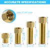 GUXGUY 1/2" Extension Brass Pipe Fitting 1/2"NPT Female to 1/2"