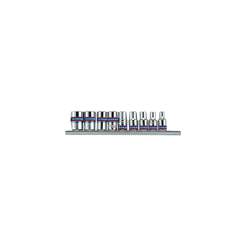 king tony 2509MR Set of Metric Sockets on Rail, Set