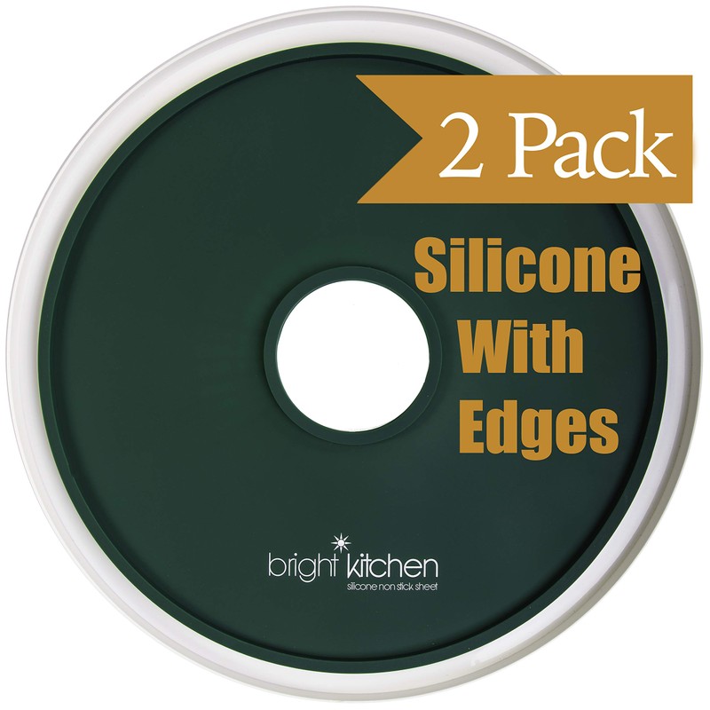 2 Fruit Leather Silicone Dehydrator Sheets with EDGES Compatible With