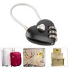 Code Padlock, Couple Padlock, Mini Heart-Shaped Hall Locker Durable Portable