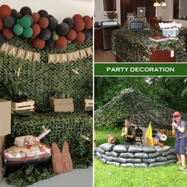 FLYEGO GEN 2 Camo Netting Camouflage Netting Hunting Blind Camo Net Camouflage Nets Military Surplus for Shooting Party Decoration Photograph Car Cover Sunshade（20ftx20ft, Woodland）