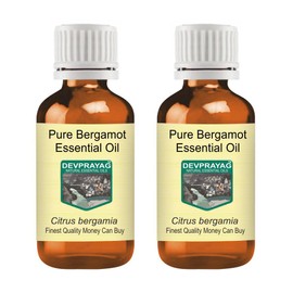Devprayag Pure Bergamot Essential Oil (Citrus bergamia) Natural Therapeutic Grade Steam Distilled (Pack of Two) 100ml X 2 (6.76 oz)