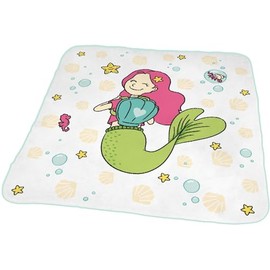 GRUSS & CO Zauberhandtuch Motiv Meerjungfrau | Gästehandtuch, 30 cm x 30 cm, gepresst, 100% Baumwolle | Geschenk, Schultüte, Kindergeburtstag | 48829