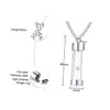TOVINANNA Glass Urn Pendant Necklace with Sand Clock Design Memorial