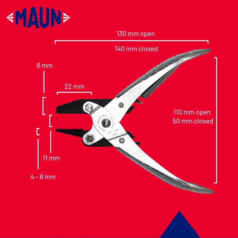 Maun 4772-140 Round and Flat Jaws Parallel Plier Return Spring