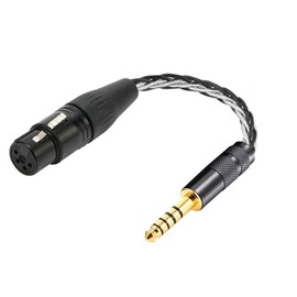ipovoq xlr 4.4mm convert cable 4.4mm xlr cable xlr4 pin 4.4mm balanced cable 10cm 4.4mm 5 poles convert xlr canon audio cable xlr female 4.4 male (XLR 4pin Female to 4.4mm 5 poles)