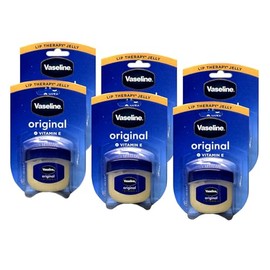 Vaseline Lip Therapy Jelly Original + Vitamina E, 0.25 onzas (paquete de 6)