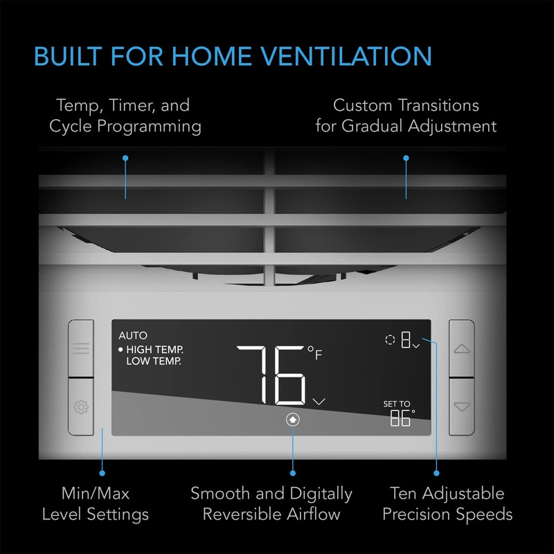 AC Infinity Room to Room Fan 8”, Two-Way Reversible Airflow