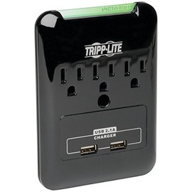TRIPP LITE SK30USB Lite 3 Outlet Portable Surge Protector Power Strip, Direct Plug in, 2 USB, $5,000 Insurance (SK120USB)