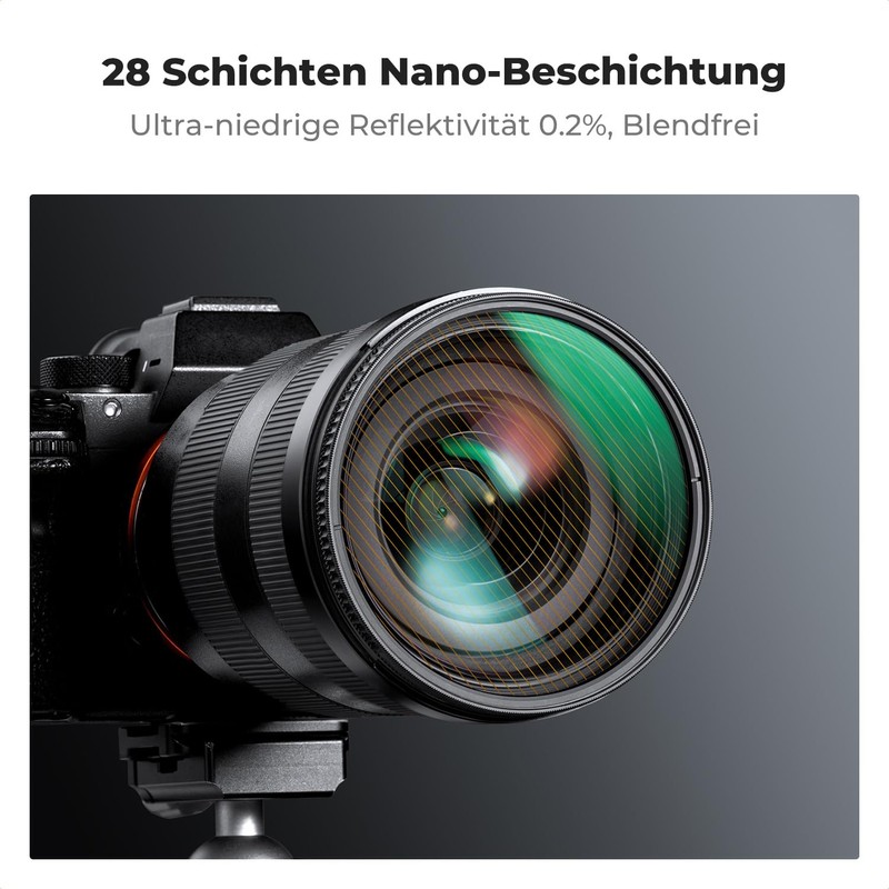 K&F Concept Nano-X Series Gold Streak Anamorphic Effect Filter 72