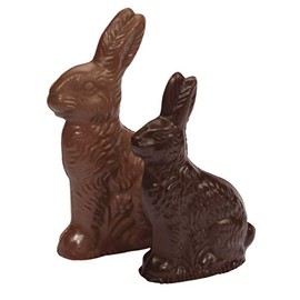 Vermont Nut Free Chocolates 3-D Solid Chocolate Easter Bunny (Dark Chocolate) 5.4 oz