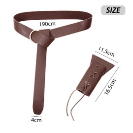 1 Knight Belt with 1 Knight Sword Sheath, Sword Holder Belt, Pirate Belt, Medieval Belt, Cosplay Belt, Leather Belt Accessories