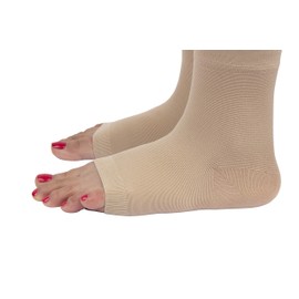 PRO 11 WELLBEING Men and Women's Compression Ankle Sleeves (Nude, Large)