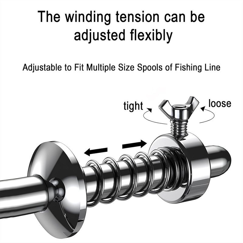 Manual Fishing Line Spooler for Reel Line Winding – Adjustable