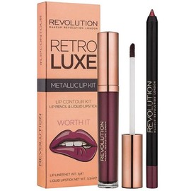 Retro Metallic Lip Kit Makeup Revolution Luxe – Worth it