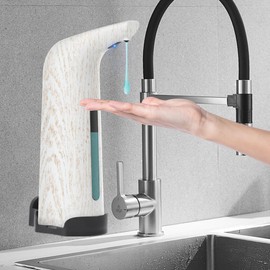 Automatic Soap Dispenser 400 ml, Automatic Soap Dispenser without Contact, Intelligent Sensor, 4 Levels, Design Bathroom Kitchen, Waterproof IP65