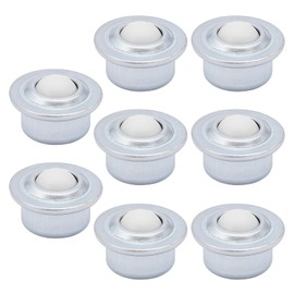 Pack of 8 Ball Castors Furniture Castors Nylon Ball Roller Bearing Universal Wheels Bearing Ball Bearing for Furniture Luggage Sliding Sledge Conveyor Roller (20 mm Height)