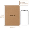 ZCZN 5 Pack A5 Kraft Notebooks Bulk, 8.15x5.5 Inches Graph