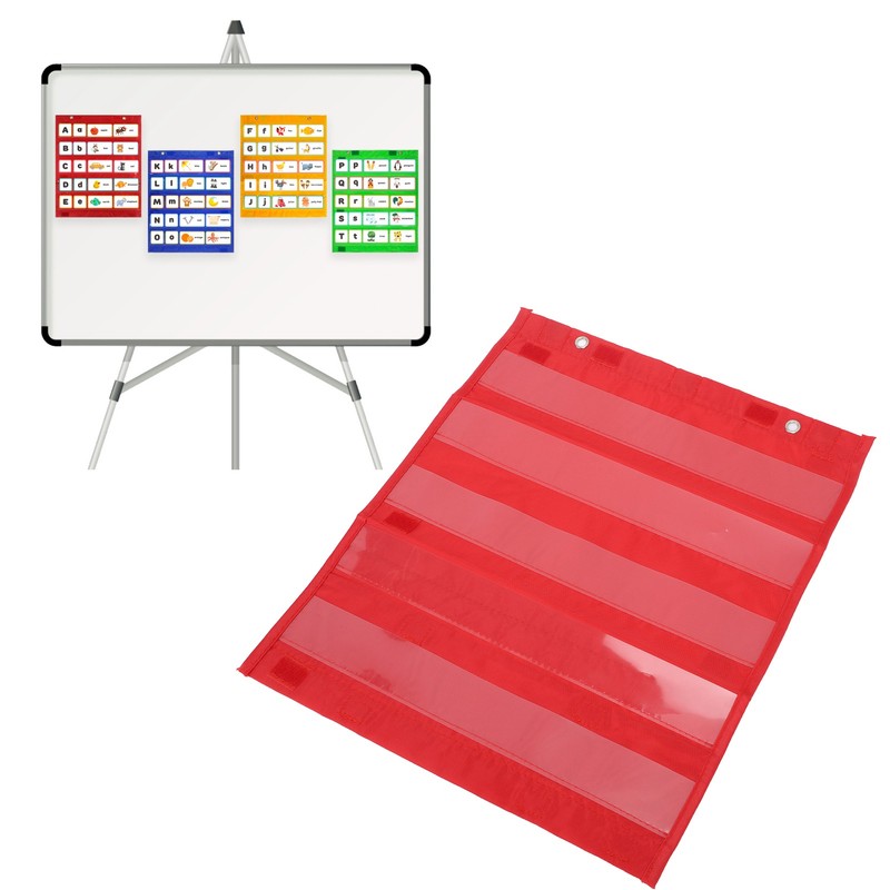Magnetic Pocket Chart 5 Rows Transparent Schedule Pocket Chart for