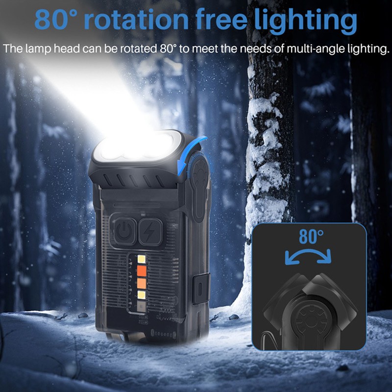 Small Powerful EDC Flashlight Bright 1200LM USB C Rechargeable IP67