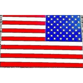 Reverse AMERICAN FLAG Highly Reflective REVERSE Vinyl Decal - 3" x 4"