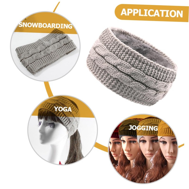 Healeved Thick Knitted Headband for Women Warm Crochet Ear Warmer