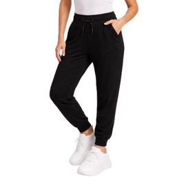 Spyder Womens Joggers - High Waisted Yoga Pants with Pockets and Drawstring - Athletic Workout & Lounge Sweatpants for Women, Size X-Large, Black