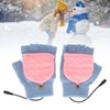 USB Heating Gloves Full Finger Half Fingerless Double Sided Heating