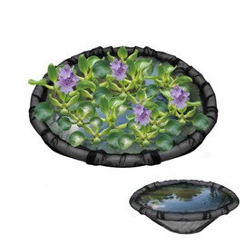 2 Set Floating Flora Fish Barrier, 26 Inch Round Floating Island Plant Protector, Polyester Fine Mesh Pond Corral to Protect Your Plants from Pond Fish