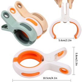 Pack of 5 Large Bath Towel Clips Windproof Beach Towel Clips Plastic Clothes Pegs Towel Holder Windproof Clips on Beach and Sun Lounger for Lounger Pool Chair Laundry Quilt (5 Green)