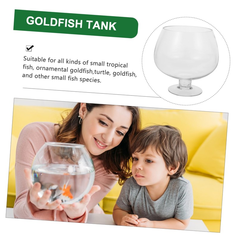 Kisangel Transparent Aquarium Tank Multi Function Betta Goldfish Desktop Decor