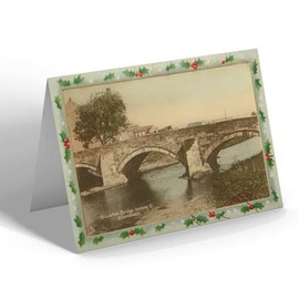 CHRISTMAS CARD - Vintage Scotland - Riccarton Bridge, Looking E., Kilmarnock