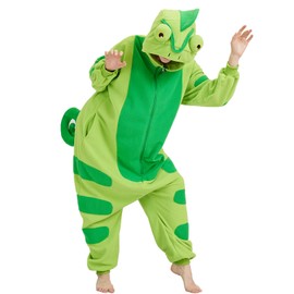 YUTCOTC Adult Chameleon Onesie Pajamas,Chameleon Costume animal Costume