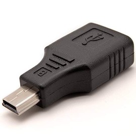 AKORD USB Female to Mini USB Male 5 Pin Adapter Converter Black