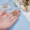 DICOSMETIC 120Pcs Platinum Puzzle with Heart Charms Autism Awareness Charms